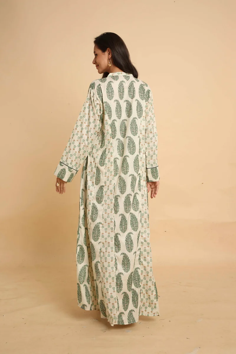 HANA & SARA Womens Exclusive Arabic Jalabiya with Elegant Sleeves and Printed Designs